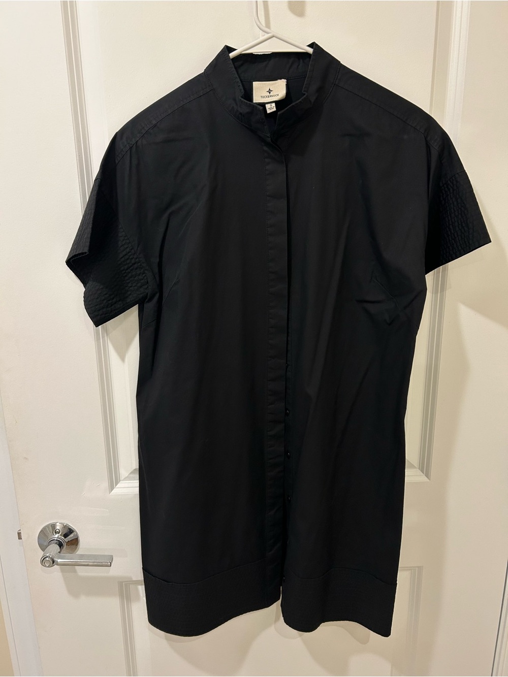 Tuckernuck Black Short-Sleeve Lightweight Shirt Dress